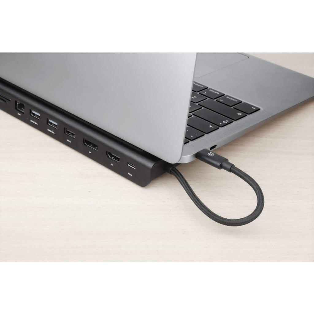 Manhattan Docking station de USB-C a 11 puertos, para tres monitores, con MST Laptop Alámbrico USB 3.2 Gen 1 (3.1 Gen 1)