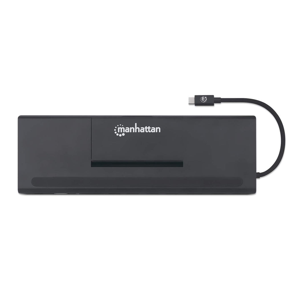 Manhattan Docking station de USB-C a 11 puertos, para tres monitores, con MST Laptop Alámbrico USB 3.2 Gen 1 (3.1 Gen 1)
