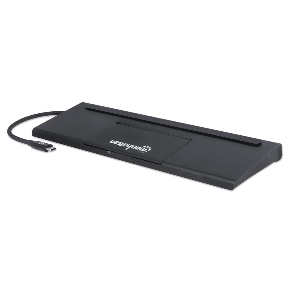 Manhattan Docking station de USB-C a 11 puertos, para tres monitores, con MST Laptop Alámbrico USB 3.2 Gen 1 (3.1 Gen 1) Type-C 3 Si
