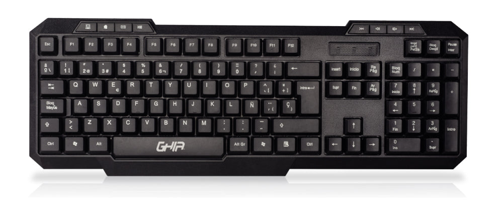 Ghia GTA50 teclado Oficina USB QWERTY Español Negro
