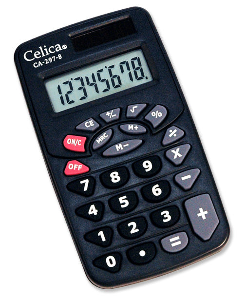Celica CA-297-8 calculadora Bolsillo Calculadora básica Negro
