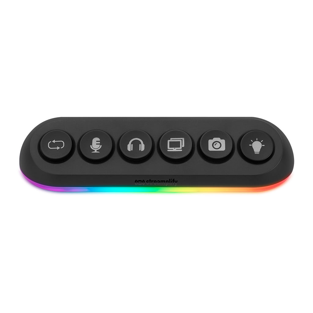 Hub USB Streamplify Deck 5, 4 x USB 3.0, 1 x USB 2.0, RGB, 12V, Negro