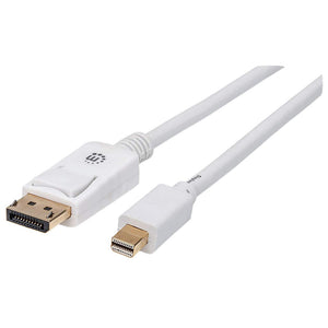 Manhattan Cable Mini DisplayPort para Monitor Cable Derecho Derecho Oro 4096 x 2160 Pixeles