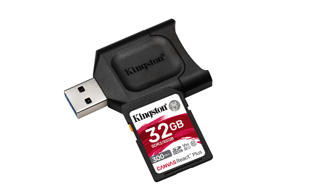Kingston Technology Canvas React Plus Memoria Flash 32 GB SD 300 MB/s 260 MB/s