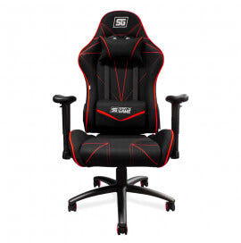 Vorago CGC-500/RD silla para videojuegos Silla gaming Asiento acolchado Negro, Rojo