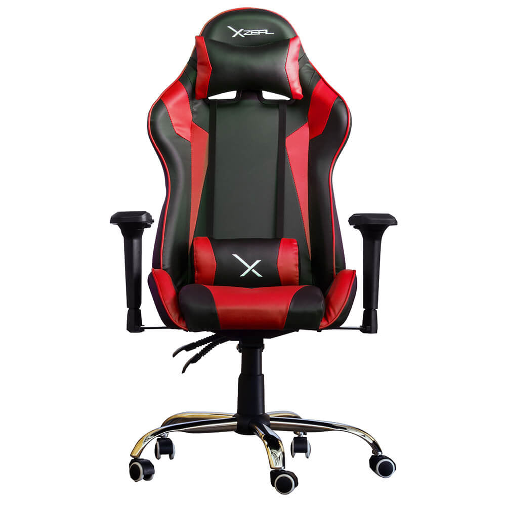 SILLA STYLOS GAMER XZEAL NEGRA CON ROJO ZXSXZ10R