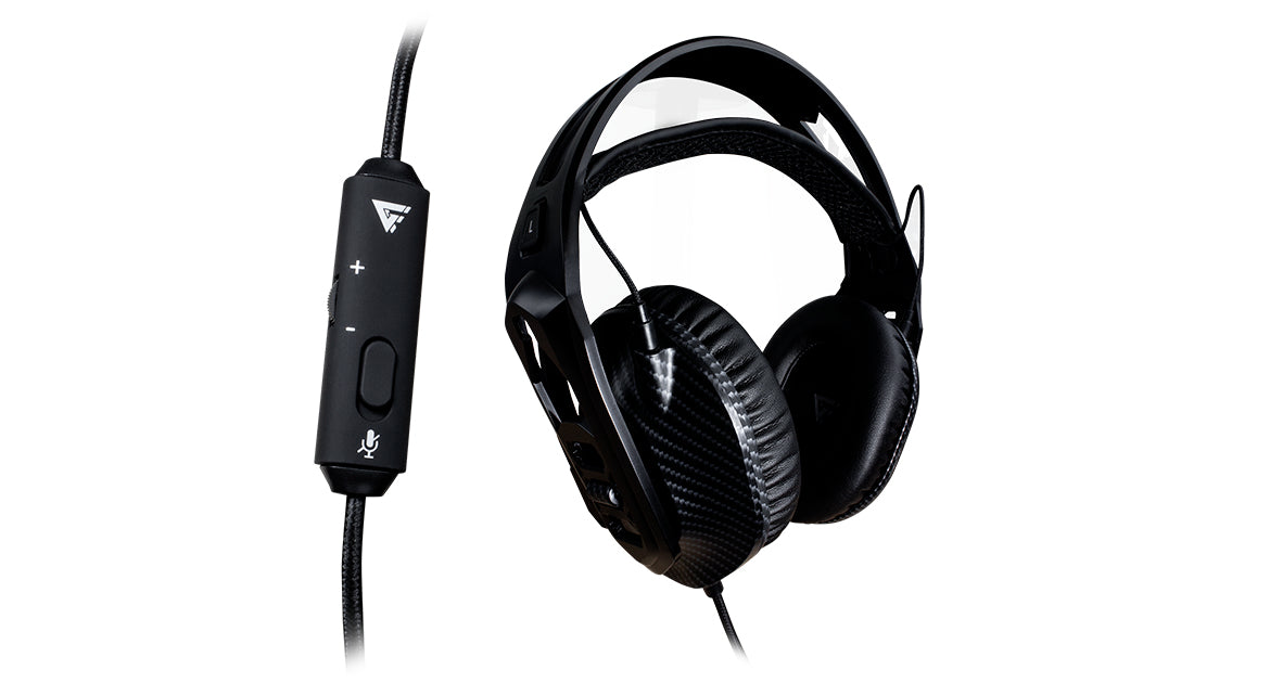 DIADEMA GAME FACTOR HSG500 MICROFONO REMOVIBLE 3.5MM ULTRA LIGERAS CARBON FIBER
