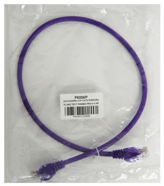 Enson P6006P cable de red Púrpura 0,6 m Cat6 U/UTP (UTP)