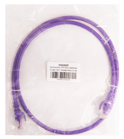 Enson P6009P cable de red Púrpura 0,9 m Cat6 U/UTP (UTP)