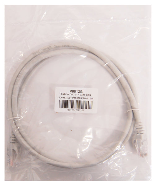 Enson P6012G cable de red Gris 1,2 m Cat6 U/UTP (UTP)