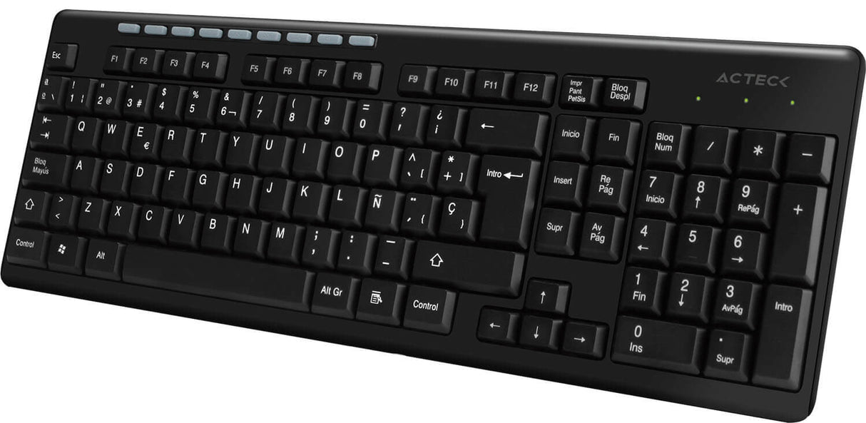 TECLADO ACTECK INALAMBRICO MULTIMEDIA NEGRO AC-913973