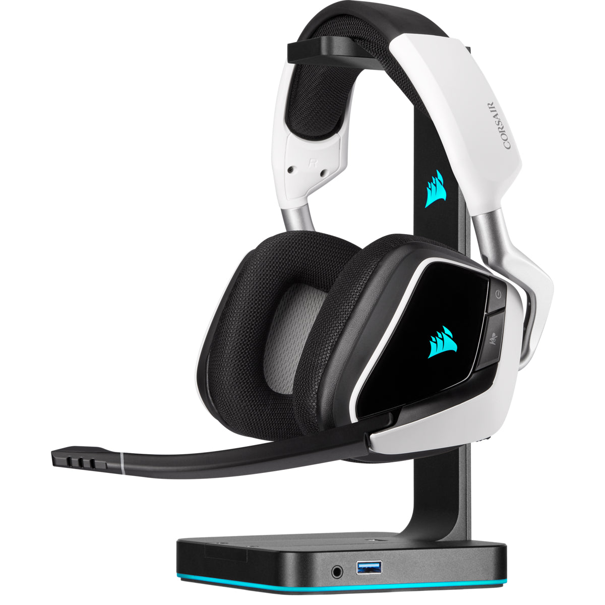Corsair Void RGB Elite Wireless Auriculares Inalámbrico Diadema Juego Negro, Blanco, 20 - 30000 Hz