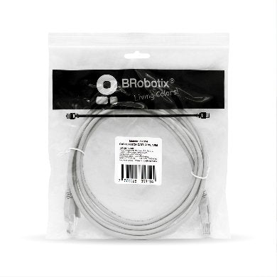 Cable Brobotix de patch CAT6 UTP color Gris 1.0m ( 3.3FT)