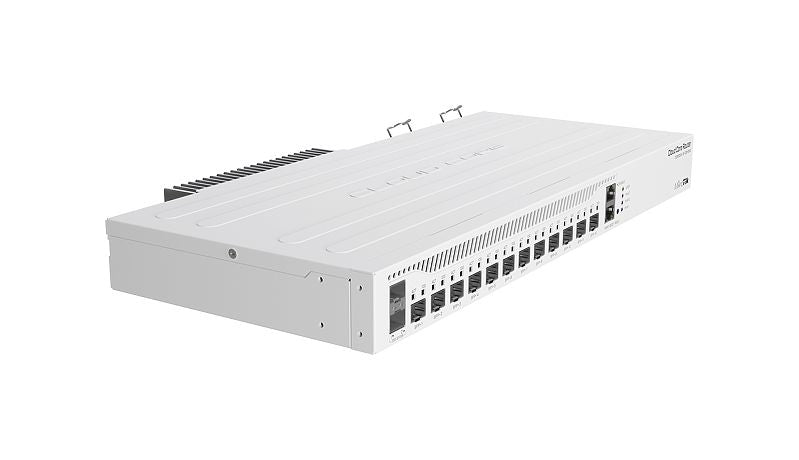 CCR2004-1G-12S+2XS, Ruteador CPU Quad 1700Mhz, RAM 4G, 1xGigaEth, 12x10G SFP+, 2x25G SFP28, RouterOS L6