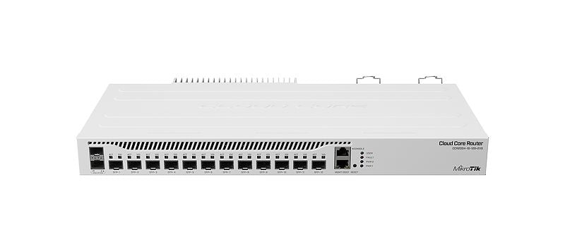 CCR2004-1G-12S+2XS, Ruteador CPU Quad 1700Mhz, RAM 4G, 1xGigaEth, 12x10G SFP+, 2x25G SFP28, RouterOS L6