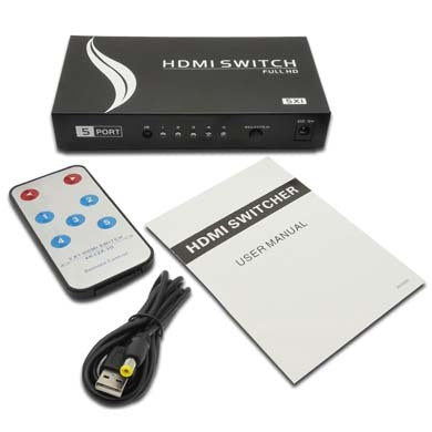 Multiplexor HDMI Manual de 5 Puertos 4K BROBOTIX 963684