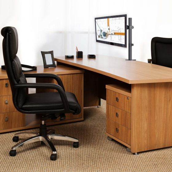 Steren STV-205 soporte para pantalla plana 81.3 cm (32") Escritorio Negro, Tornillos, 100 x 100 mm, Ajustes de altura