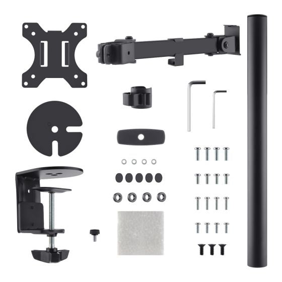 Steren STV-205 soporte para pantalla plana 81.3 cm (32") Escritorio Negro, Tornillos, 100 x 100 mm, Ajustes de altura