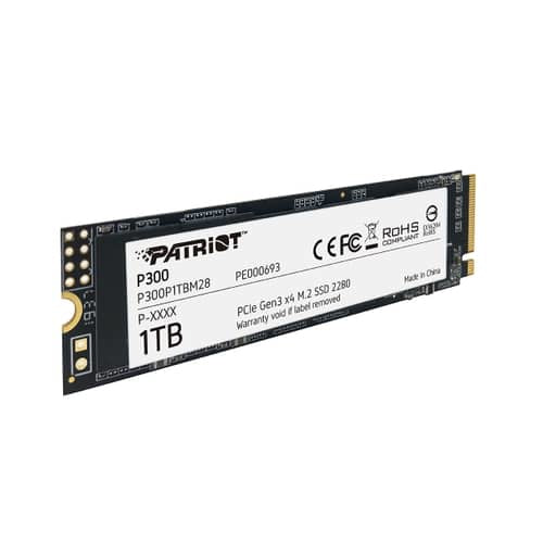 Patriot Memory P300 1 TB M.2 PCI Express 3.0 NVMe 3D NAND, 2100 MB/s, P300P1TBM28