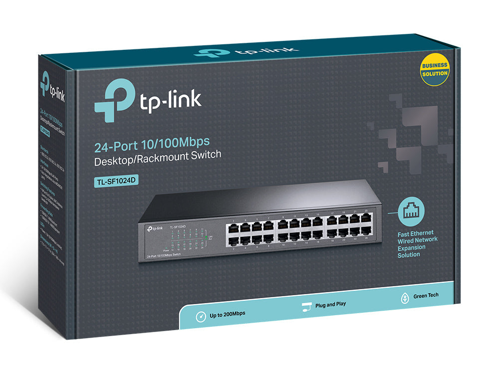 TP-Link TL-SF1024D dispositivo de redes No administrado 24 Fast Ethernet (10/100) 10BASE-T, 100BASE-TX