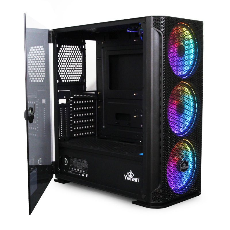 Yeyian Hollow 2500 Midi Tower Negro, ATX, EATX, ITX, YGH-49703 | Gabinetes de computadora
