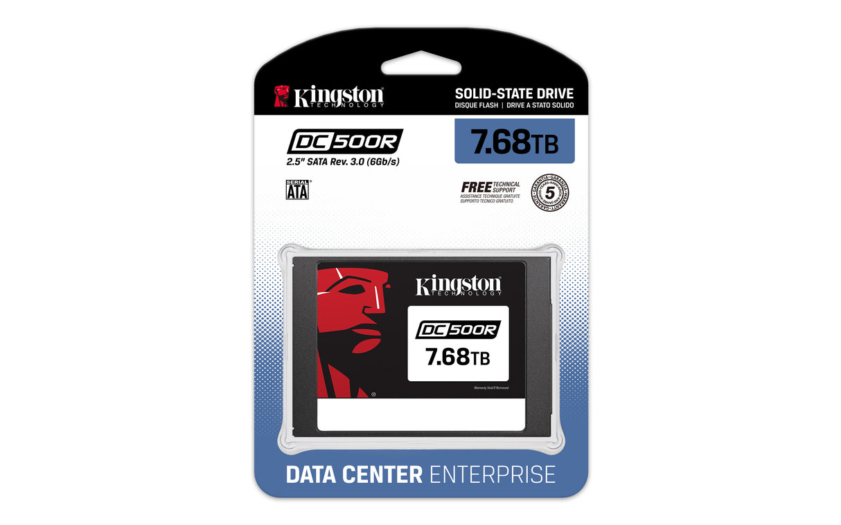 Kingston Technology DC500 unidades internas de estado sólido 256-bit AES 7,68 GB 2.5" Serial ATA III