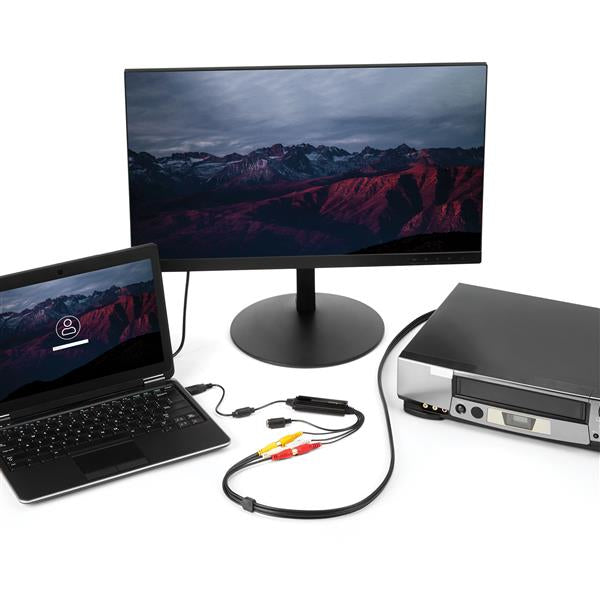 StarTech.com SVID2USB232 Dispositivos para capturar video Negro Composite + S-Video + RCA NTSC, PAL, SECAM
