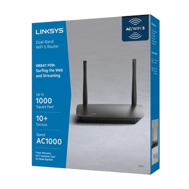 Linksys AC1000 Router Si RJ-45 Doble banda (2,4 GHz / 5 GHz) Wi-Fi 5 (802.11ac)