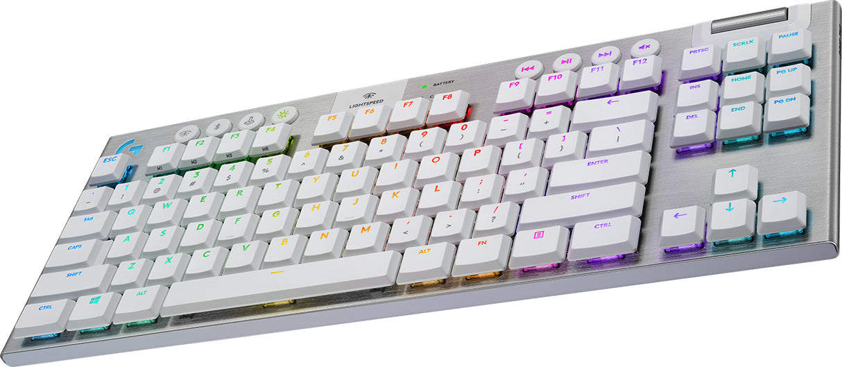 Logitech G 920-009660 teclado Juego RF Wireless + Bluetooth Inglés Blanco
