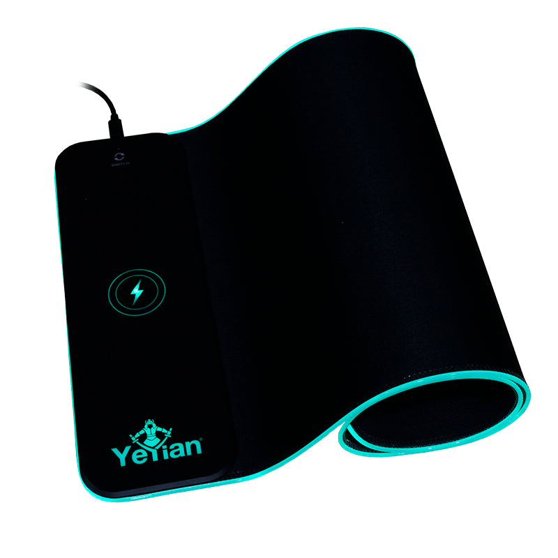 Yeyian Glider 2700 Cojín de ratón para Juegos Negro, Monocromático, Poliéster, Caucho