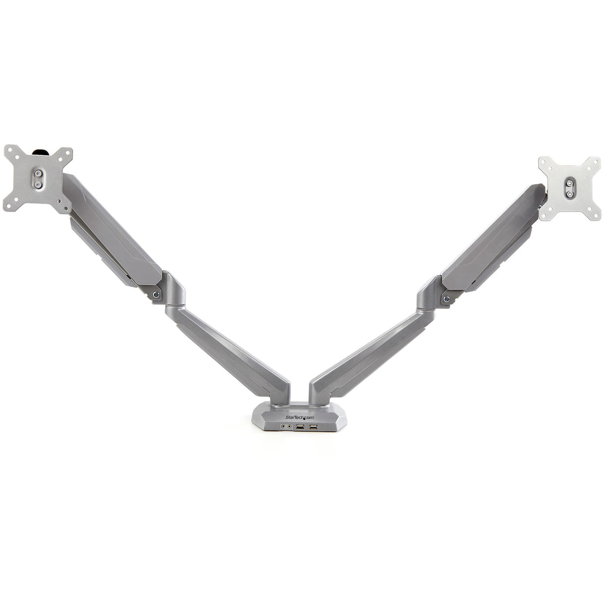 StarTech.com Brazo de Soporte para 2 Monitores - para Pantallas VESA de 15 a 32IN con Hub USB de 2 Puertos Monitor Plata
