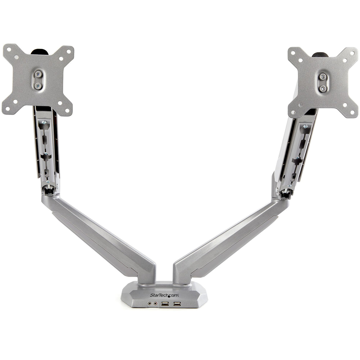StarTech.com Brazo de Soporte para 2 Monitores - para Pantallas VESA de 15 a 32IN con Hub USB de 2 Puertos Monitor Plata