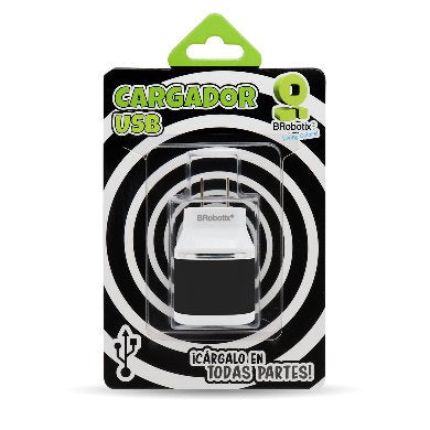 BRobotix 161264N cargador de dispositivo móvil Universal Negro, Blanco Corriente alterna Interior