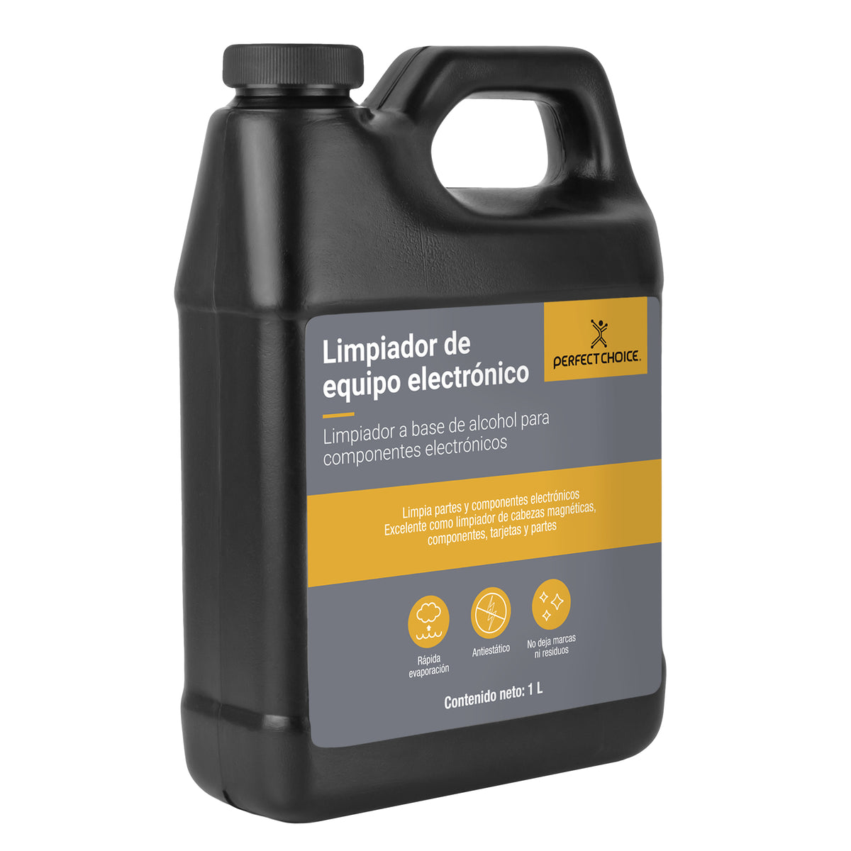 Perfect Choice PC-034124 Kits de limpieza para equipos 1000 ml Negro 130 mm