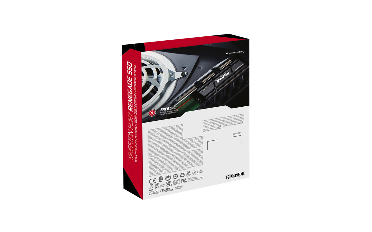 Kingston Technology 500G RENEGADE PCIe 4.0 NVMe SSD W/ Difusor térmico unidades internas de estado sólido 500 GB M.2 PCI Express 4.0 Si