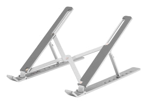 Manhattan 462617 Laptop Soporte para ordenador portátil Aluminio Aluminio, Silicona, Acero 39,6 cm (15.6")