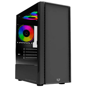 Gabinete Gamer BALAM RUSH Mini Torre Nyx GI730 Max MB M-ATX Panel Izq Cristal + Frente Solido con Ranura 1xUSB 3.0 + 3xF