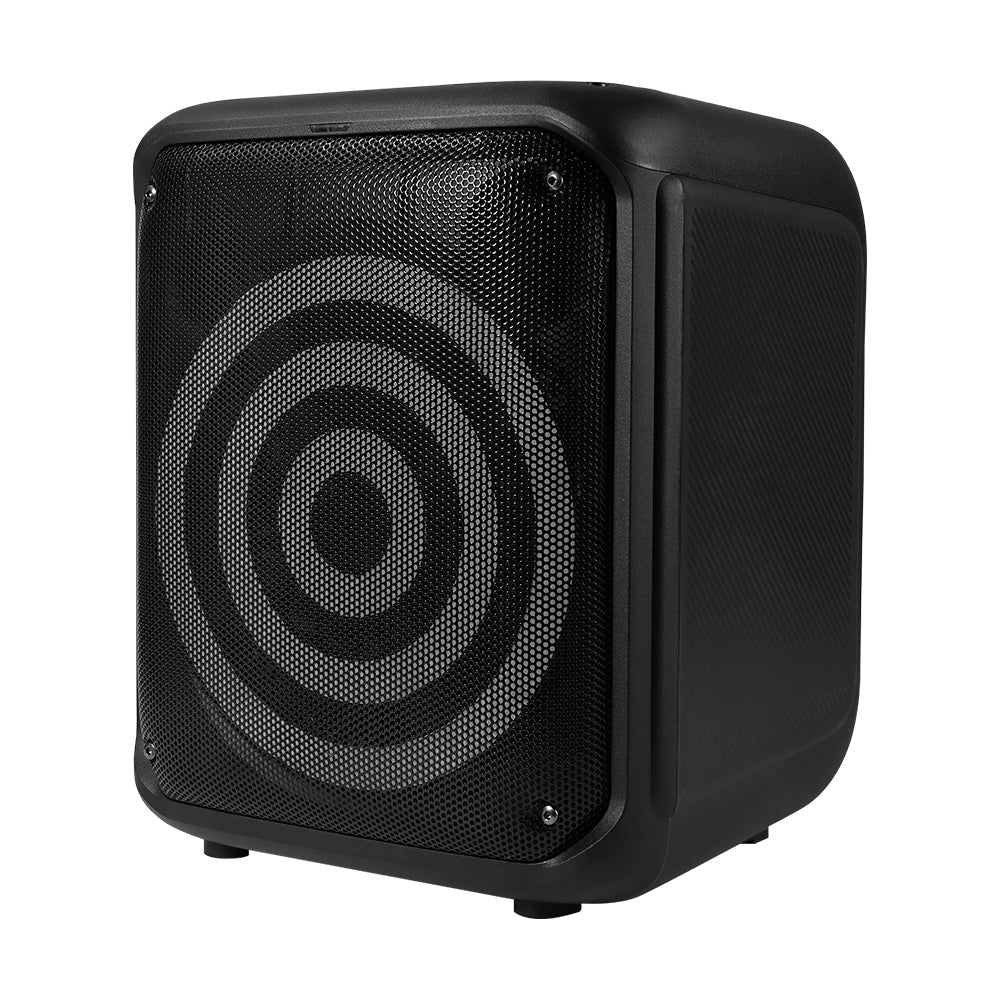 BAFLE VORAGO KSP-350 NEGRO 8" 30WATTS RMS TECNOLOGÍA DSP / USB / MSD/ 3.5MM / RECARGABLE / TWS BT 5HRS CARGA USB TIPO C