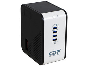 Regulador CDP 1000VA/400W, 8 Contactos, 4 Puertos USB de Carga, Protección Sobretensión