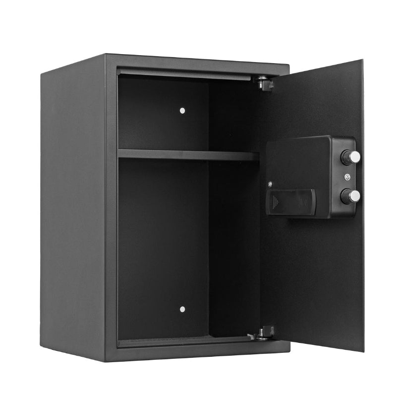 XE Seguridad CFBE-50 caja fuerte Caja fuerte portátil Negro, Lector de huellas dactilares, Llave, Cerradura con combinac
