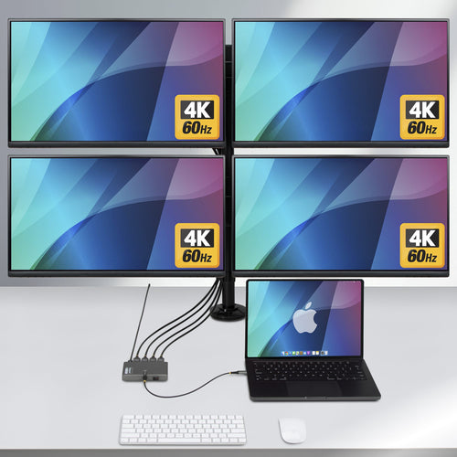 StarTech.com QUAD-USB-HDMI-ADAPT Bases para portátiles y replicadores de puertos Alámbrico USB 3.2 Gen 1 (3.1 Gen 1) Typ