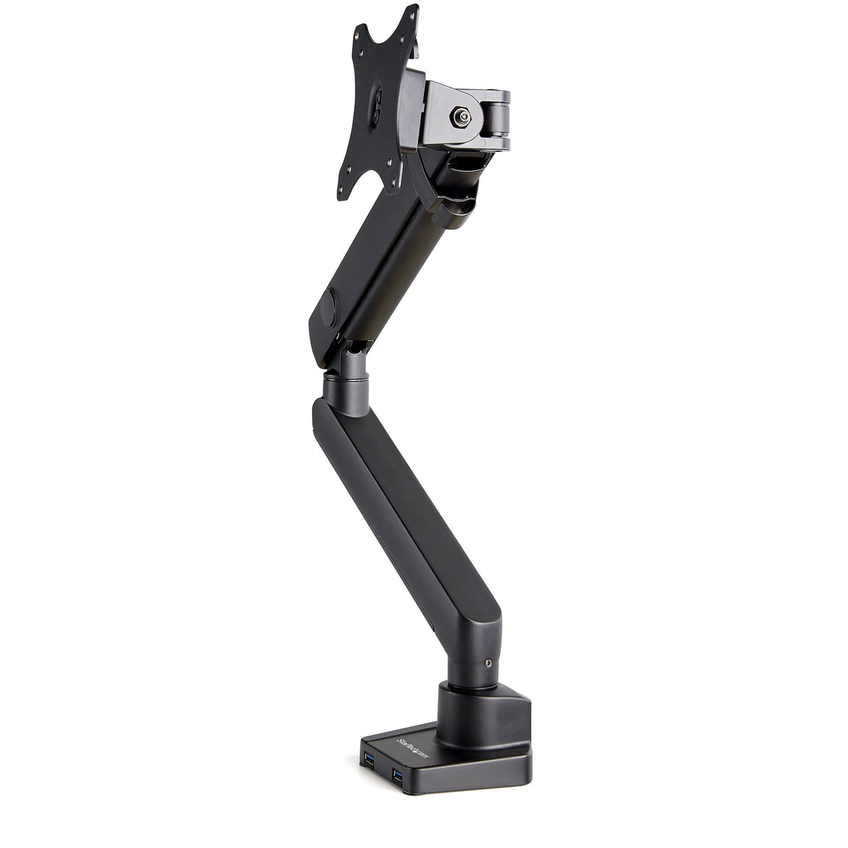 StarTech.com Brazo de Escritorio para Pantalla - Soporte VESA para Monitor hasta 34" (8kg) - Soporte VESA Articulado con Movimiento Total - Hub USB 3.0 de 2 Puertos - Grommet o Abrazadera - Resorte Monitor Negro
