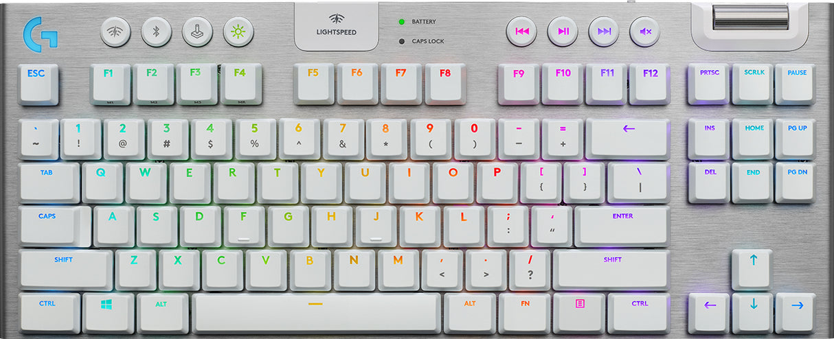 TECLADO LOGITECH G915 TKL LIGHTSPEED USB BT RGB WHITE (920-009660)