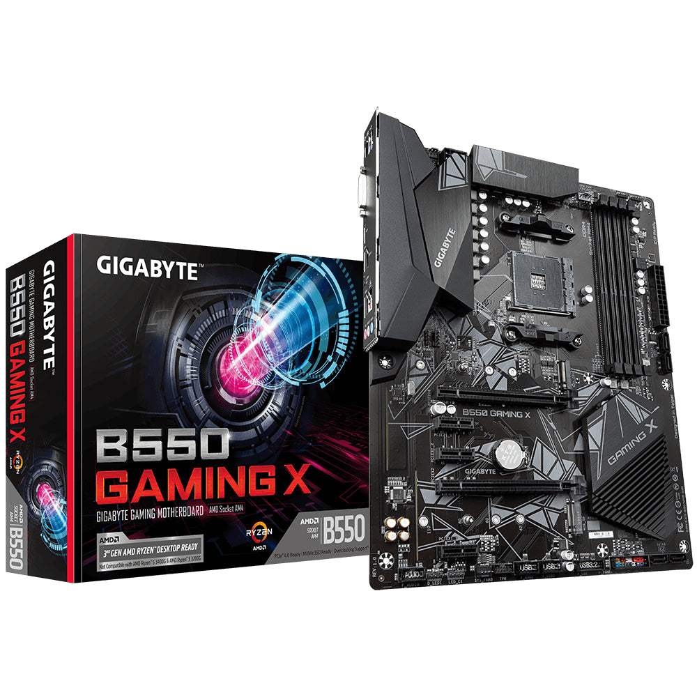 GIGABYTE B550 Gaming X V2 Placa base - Procesadores AMD Ryzen 5000, VRM de 10+3 fases, hasta 4733 MHz DDR4, 1xPCIe 4.0 + 1xPCIe 3.0 M.2, LAN 1GbE, USB 3.2 Gen 2 placas base AMD Zócalo AM4 1 Zócalo AM4