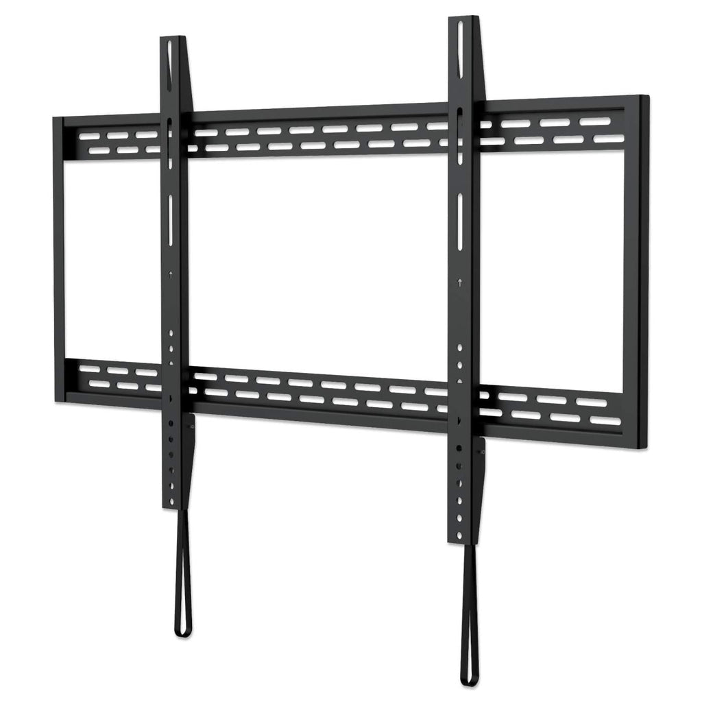 Manhattan Soporte de pared para TV/monitores (Fijo), pantallas 60"–100", Compatibilidad VESA: de 200x200 a 900x600 mm (verifique las dimensiones de los cuatro orificios de montaje traseros), carga máxima 50 kg, negro Monitor negro