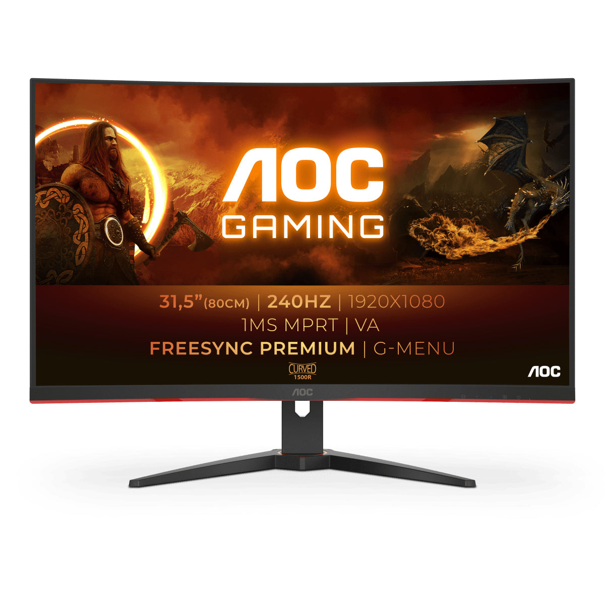 AOC C32G2ZE Monitor 80 cm (31.5") 1920 x 1080 Pixeles Full HD W-LED Negro