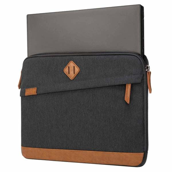 Targus Strata III Laptop Monocromo 35,6 cm (14") Funda Marrón, Gris