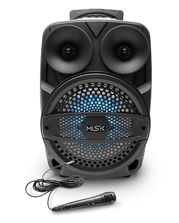 Misik MB128 altavoz portátil y para fiesta Negro 2500 W, Inalámbrico y alámbrico, LED