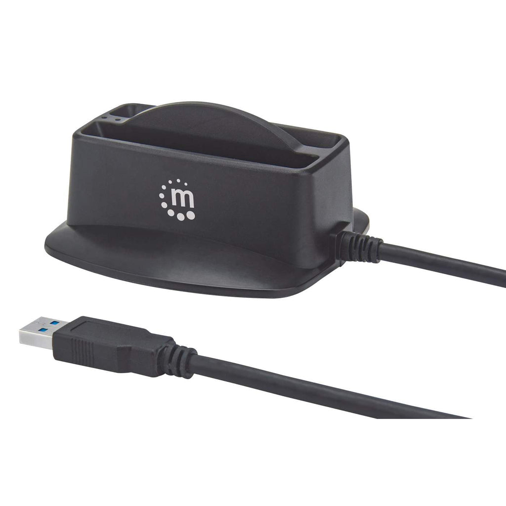 Manhattan Base de conexión dual USB 3.0 SuperSpeed y disco duro SATA 2.5" bases de conexión para discos duros Unidad de disco duro Serial ATA III 2.5 cm (2.5") 2
