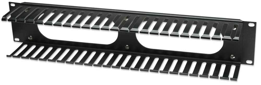 Intellinet Organizador Horizontal 19", 2U, (Plástico) Rack Panel frontal Negro 48,3 cm (19") 790 g